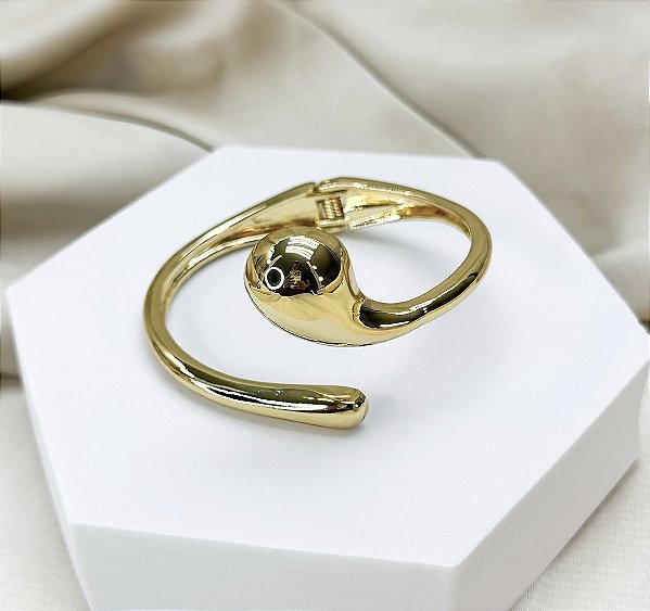 Bracelete SAHARA virgula folheada a ouro