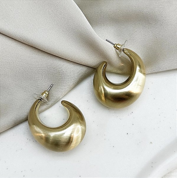 Argola SUNNY fosca folheado a ouro