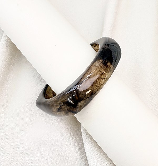 Bracelete DALVA geometrico acrilico coffee