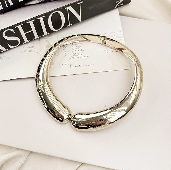 Choker NOVAIS aro max chapado folheada a ouro