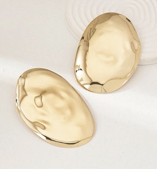 Brinco FRANCOIS max organico folheado a ouro