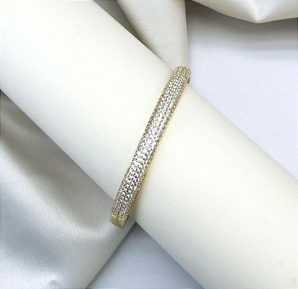 Bracelete PRADA com zirconia folheada a ouro