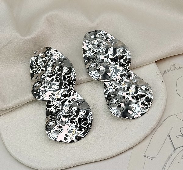 Max brinco CARPI organico martelado folheado a prata