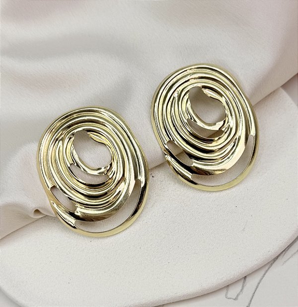 Max brinco TORRONE espiral folheado a ouro