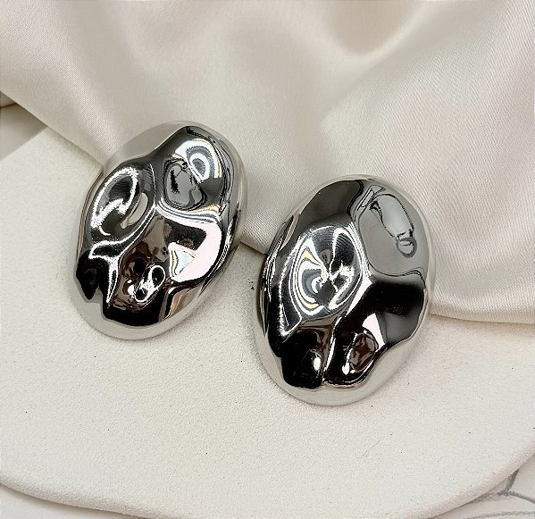 Brinco YEMA organico folheada a prata