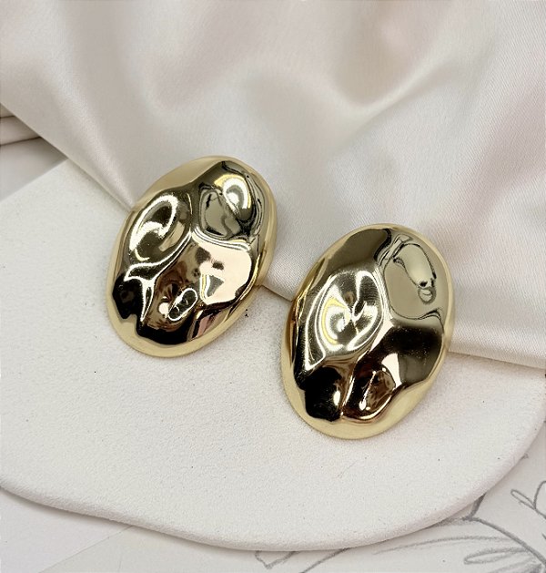 Brinco YEMA organico folheada a ouro