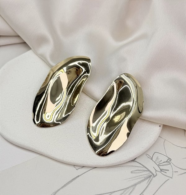 Brinco LECCE organico folheada a ouro