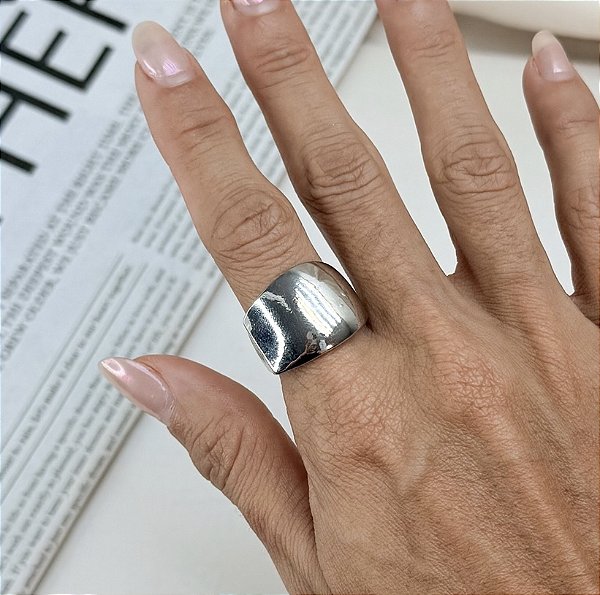 Anel SOPRANO placa folheado a prata