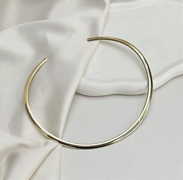 Colar aro TRIFLI folheada a ouro