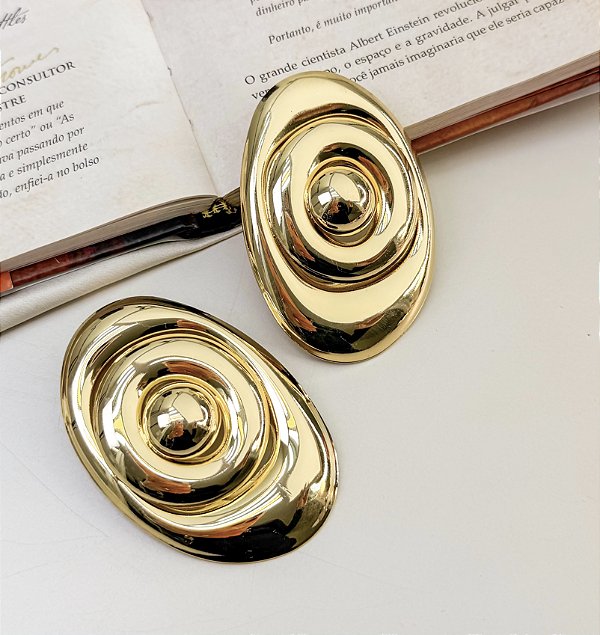 Max brinco ZAZIM espiral folheado a ouro