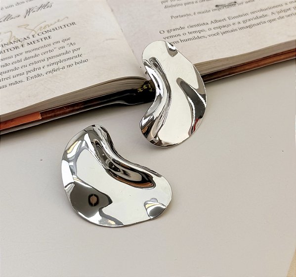 Brinco ZENOBIA organico folheada a prata