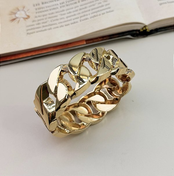 Bracelete ROMENIA max corrente folheada a ouro