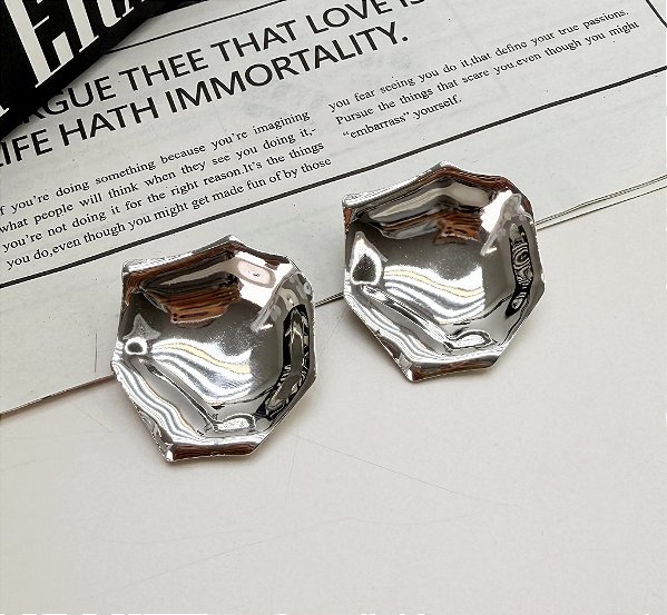 Brinco RABAT organico folheada a prata