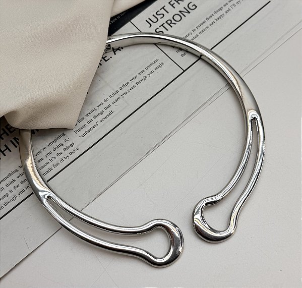 Choker aro ALEGRA Folheada A prata