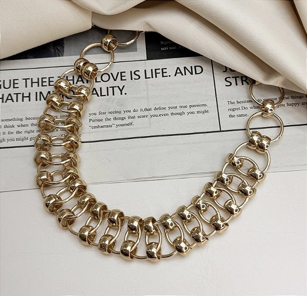Choker KIERA Folheada A Ouro