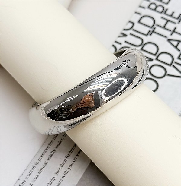 Bracelete FIJI boleado folheada a prata