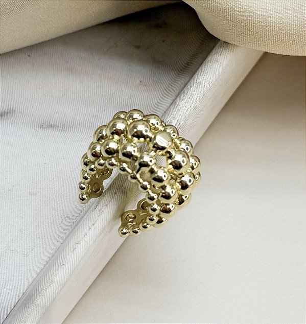 Piercing fake LODS 5 fioS folheada a ouro