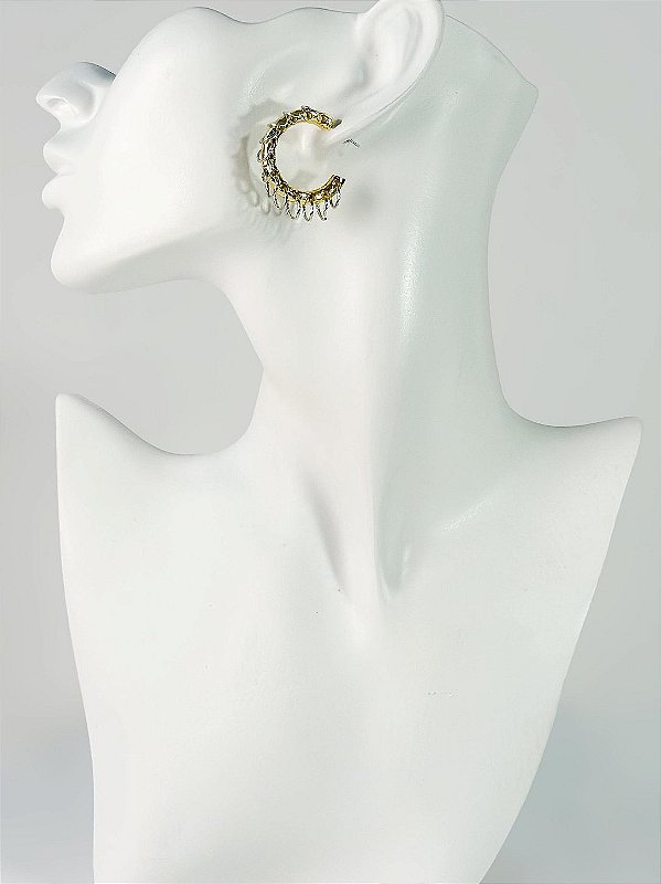 Argola SUMMER mix de banhos folheado a ouro