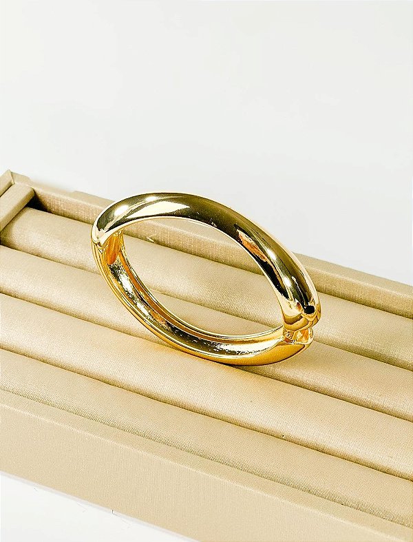 Bracelete FLOW oval folheado a ouro