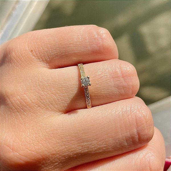 VL 558 - Solitário em Ouro Amarelo 18K
