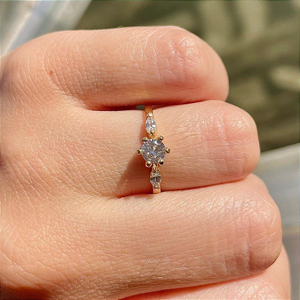 VL 545 - Solitário em Ouro Amarelo 18K