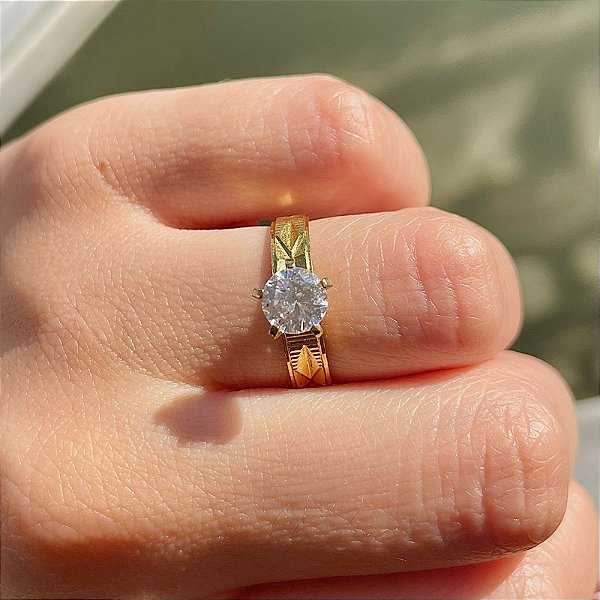 VL 513 - Solitário em Ouro Amarelo 18K