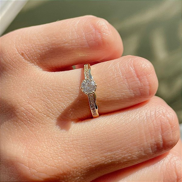 VL 515 - Solitário em Ouro Amarelo 18K