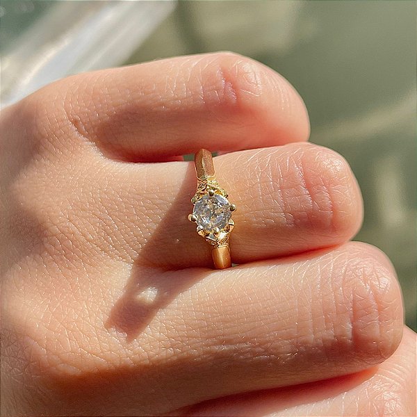 VL 518 - Solitário em Ouro Amarelo 18K