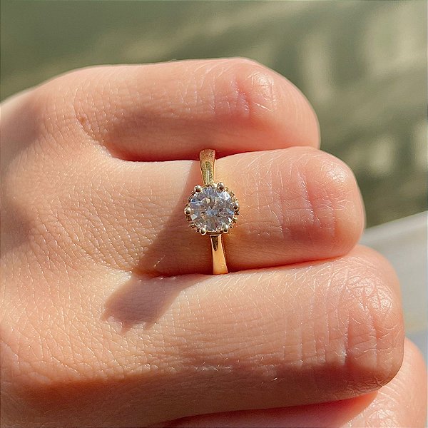 VL 524 - Solitário em Ouro Amarelo 18K