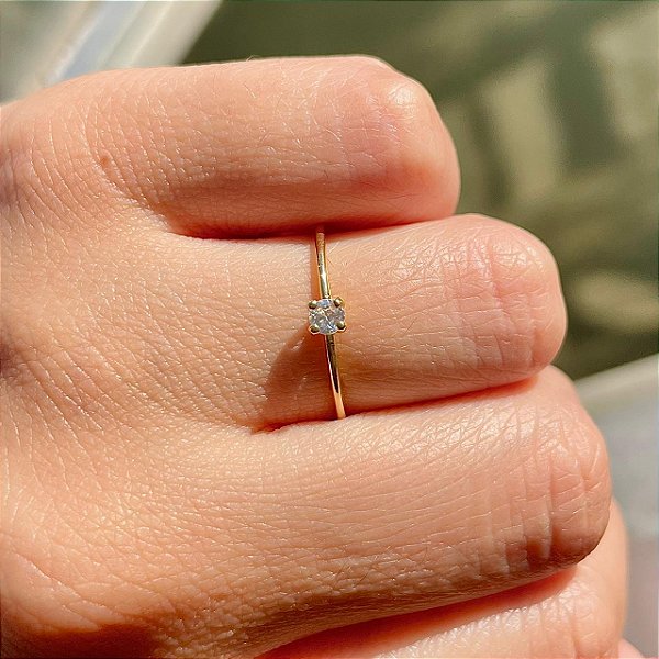 VL 572 - Solitário em Ouro Amarelo 18K