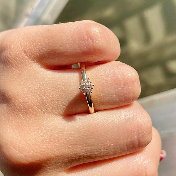 VL 556 - Solitário em Ouro Amarelo 18K