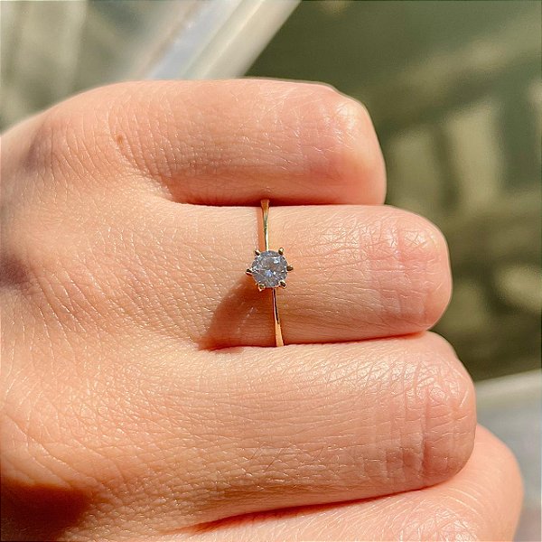 VL 569 - Solitário em Ouro Amarelo 18K