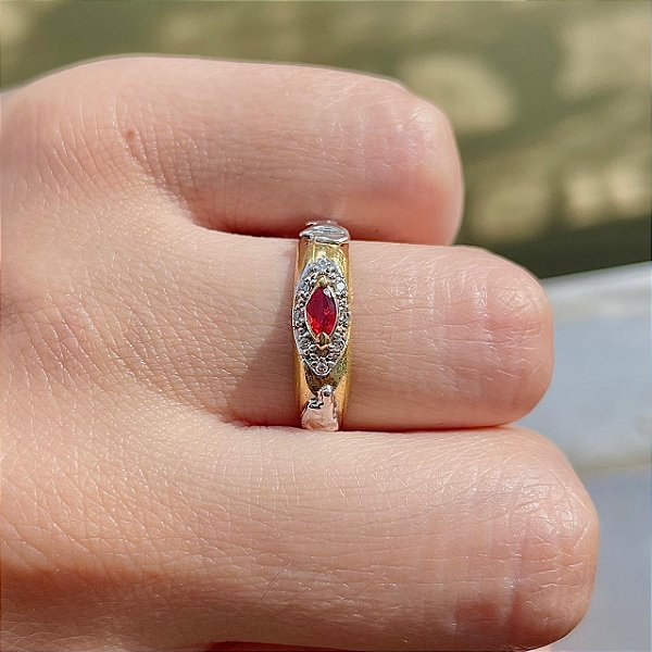 VL 707 - Anel de Formatura em Ouro Amarelo 18K