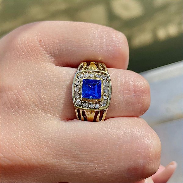 VL 738 - Anel de Formatura em Ouro Amarelo 18K