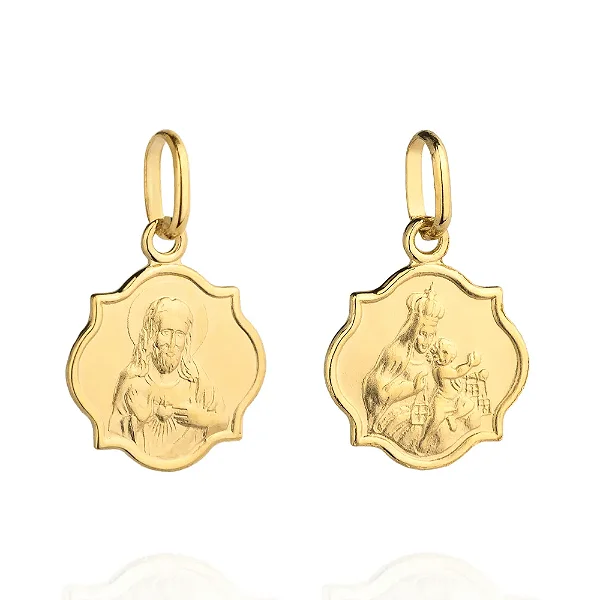 VL 1532 - Pingente em Ouro Amarelo 18K - Coração de Jesus