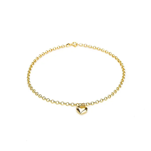 VL 1546 - Tornozeleira em Ouro Amarelo 18K - Portuguesa