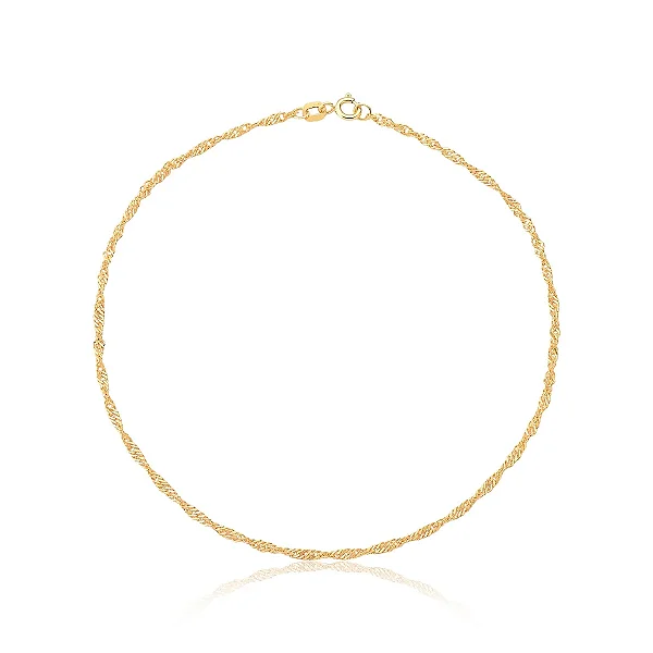 VL 1548 - Tornozeleira em Ouro Amarelo 18K - Singapura