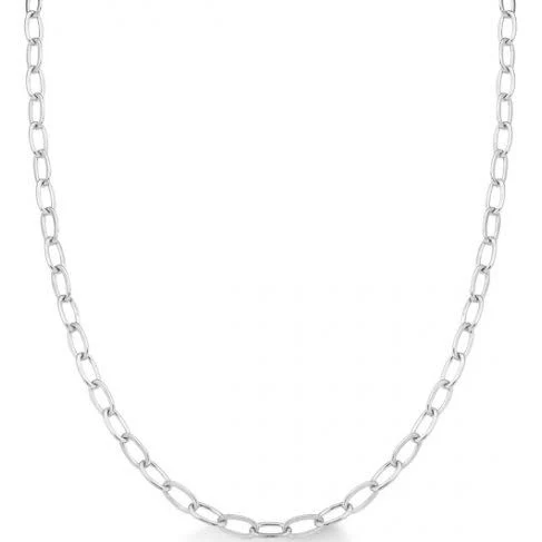 VL 1586 - Corrente em Ouro Branco 18K - 60 CM - Elo Oval