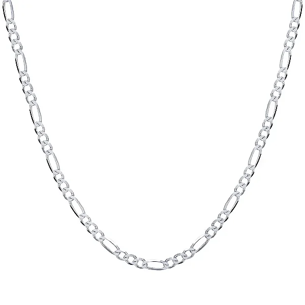 VL 1598 - Corrente em Ouro Branco 18K - 60 CM - Elo 3x1