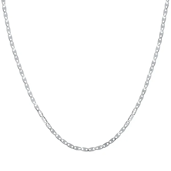 VL 1600 - Corrente em Ouro Branco 18K - 60 CM - Piastrine