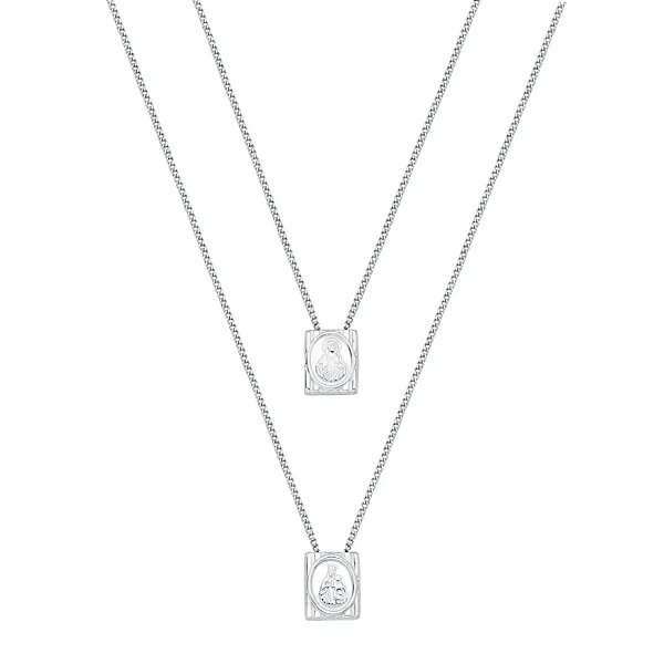 VL 1607 - Escapulário em Ouro Branco 18K