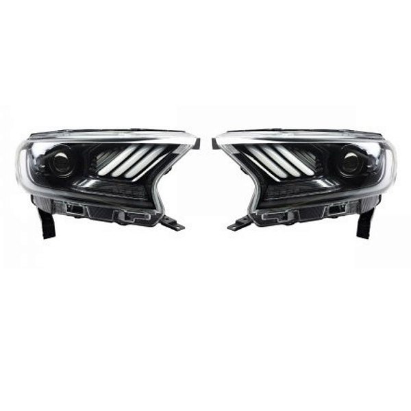 Faróis De Led Ranger Mustang 2017 A 2020 Full Led
