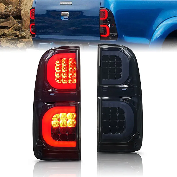 Lanterna Full Led Toyota Hilux 2005 A 2015 Fume