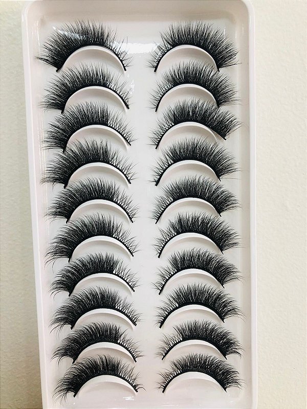 Cartela de Cílios 3D 10 pares - Foxy Eyes