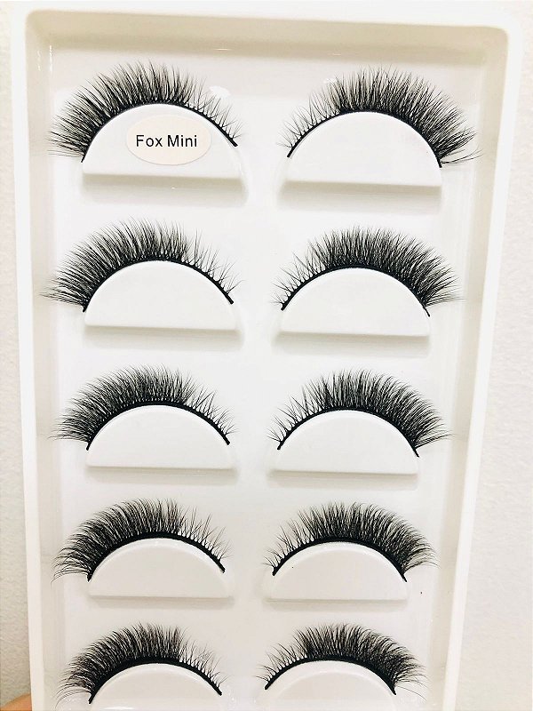 Cartela de Cílios 3D 5 Pares - Foxy Eyes Mini