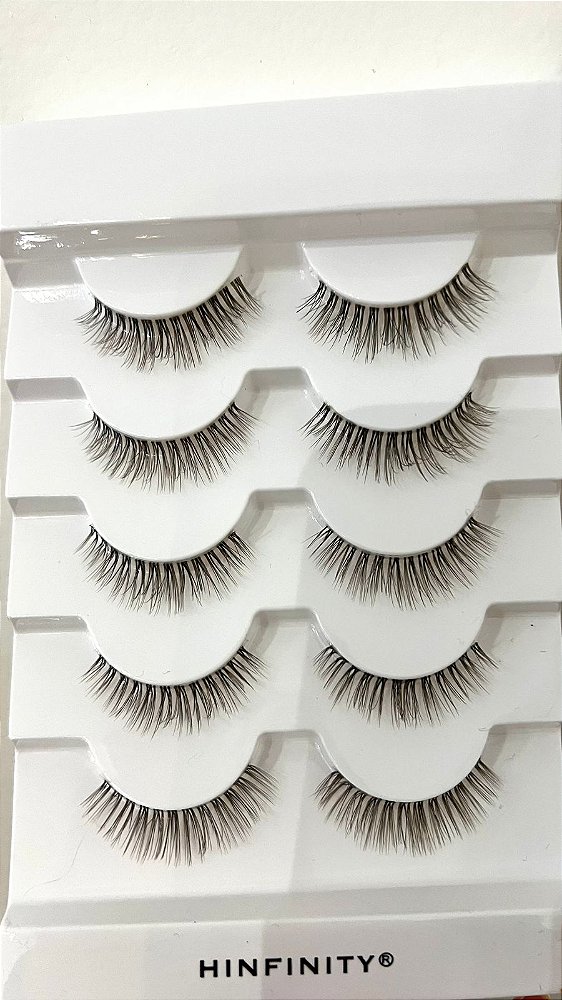 Cartela de Cílios Marrom 5 Pares - MG007