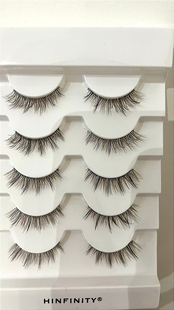 Cartela de Cílios Marrom 5 Pares - MG110