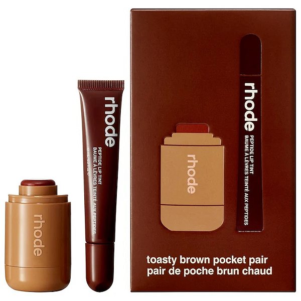 Kit Lip + Cheek Set Edição Limitada Cor: Toasted Teddy + Espresso - A Toasty Brown Pair - Rhode (PRÉ VENDA)