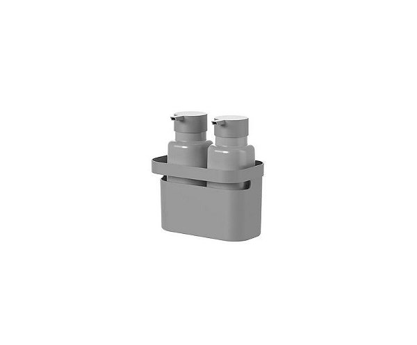 Dispensers Conjunto c/Organizador Flow - Chumbo (ref.CDM700CHF)