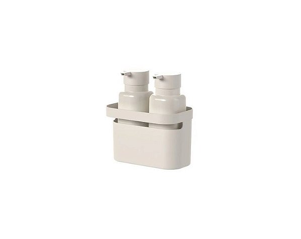 Dispensers Conjunto c/Organizador Flow - Bege (ref.CDM700BGF)